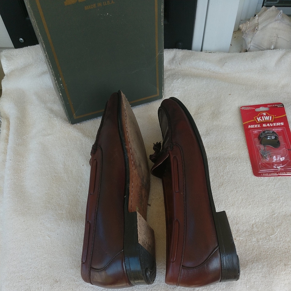 SOLD   BALLY Men's Shoes Loafer's Brown Leather W/ Tassels W/ Original Box - Picture 6 of 12